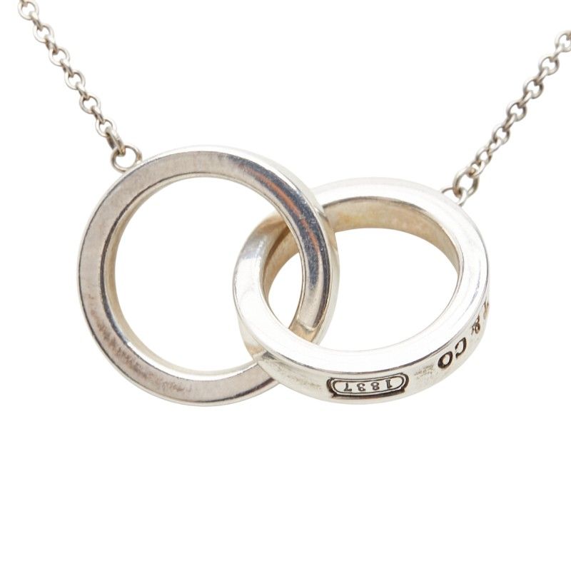 Tiffany & Co 1837 Interlocking Circle Necklace Silver — view 3
