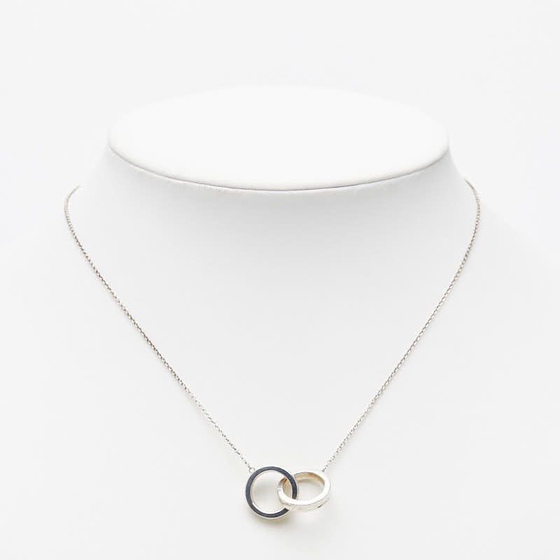 Tiffany & Co 1837 Interlocking Circle Necklace Silver — view 6
