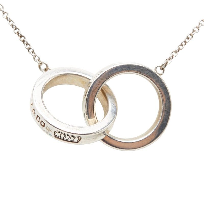 Tiffany & Co 1837 Interlocking Circle Necklace Silver — view 2