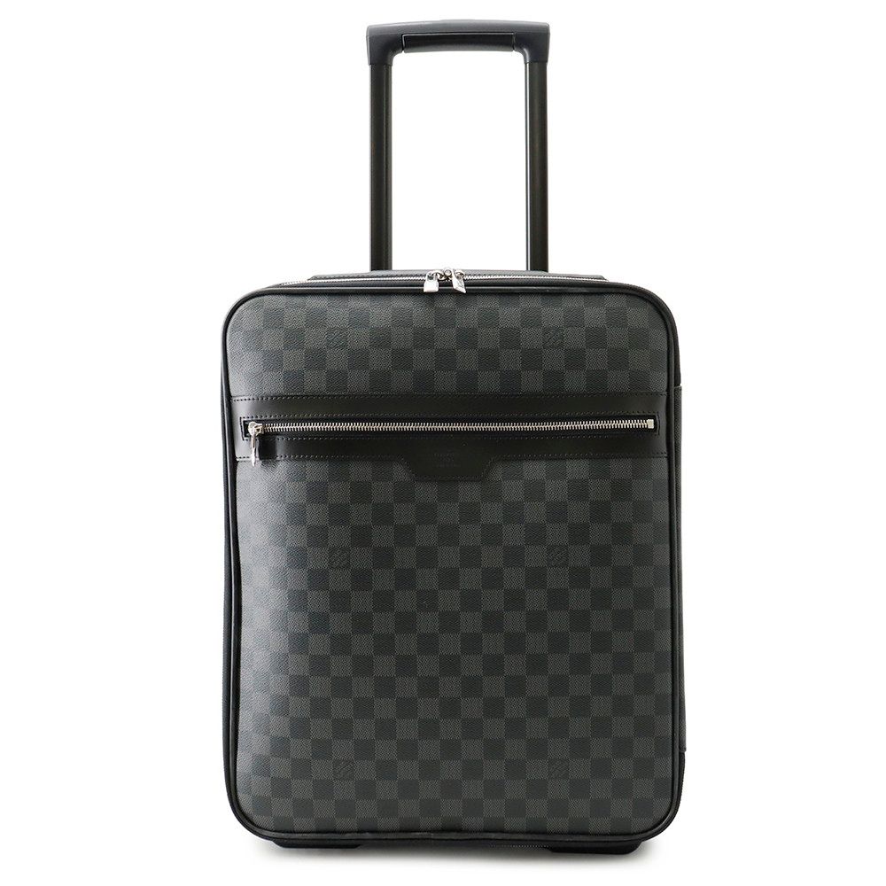 Louis Vuitton Carry Case Damier Graphite Pegase 45 Suitcase Black Travel