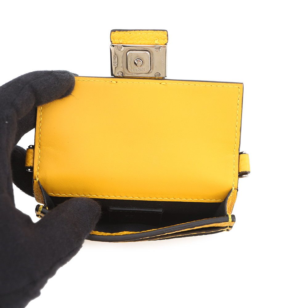 Fendi Shoulder Bag Micro Flat Baguette Pochette Leather — view 6