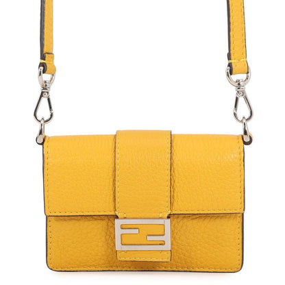 Fendi Shoulder Bag Micro Flat Baguette Pochette Leather