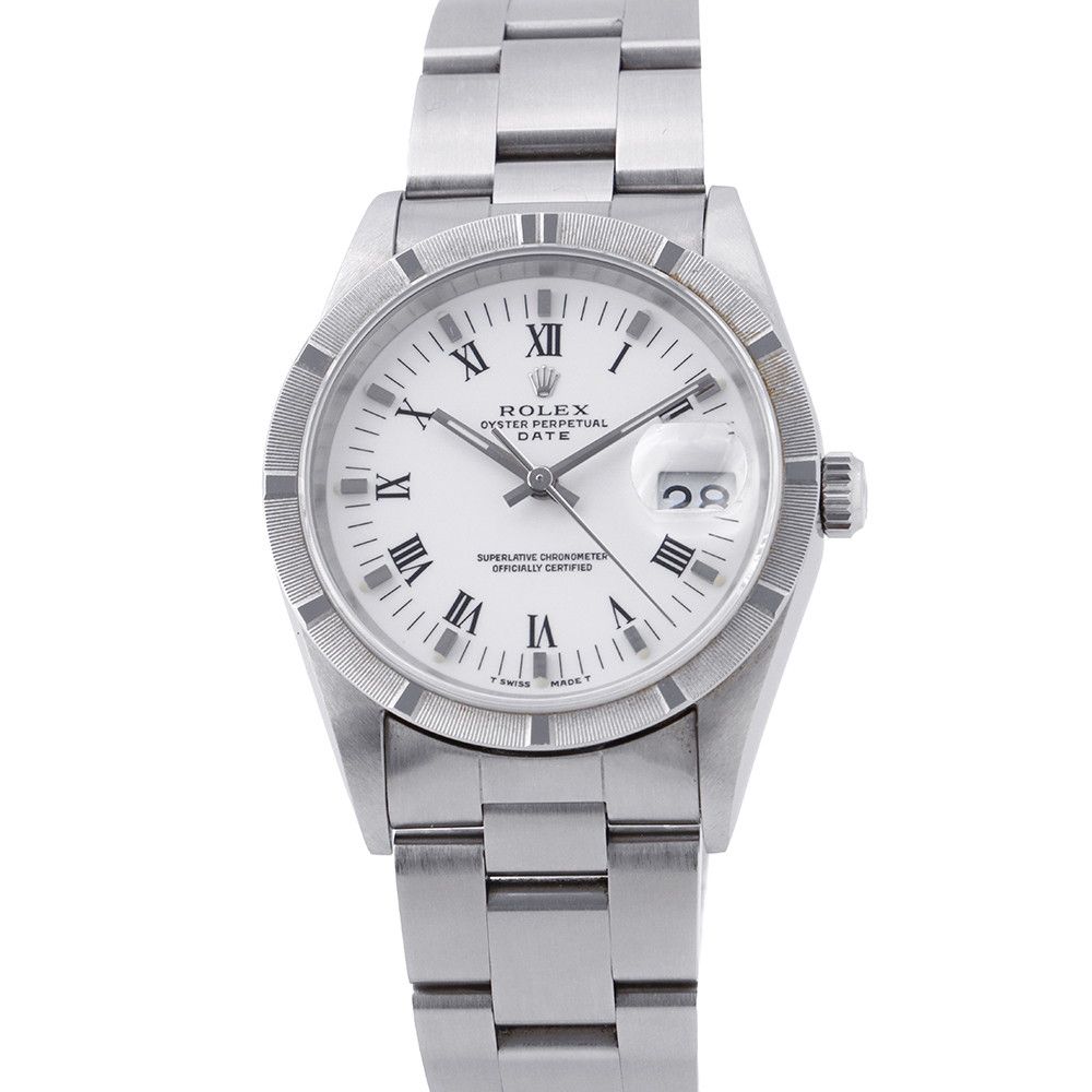 Rolex Oyster Perpetual Date S Number White Dial
