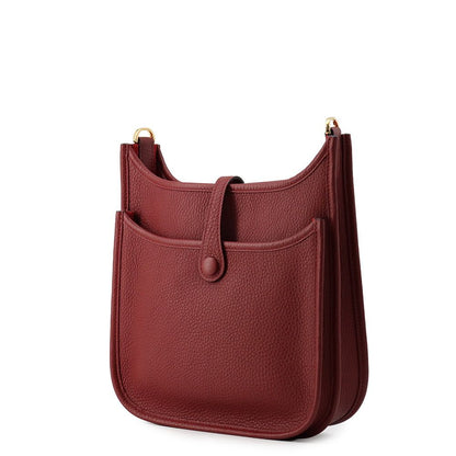 Hermes Shoulder Bag Evelyne 3 23 Rouge Ache Gold Taurillon Clemence — view 2