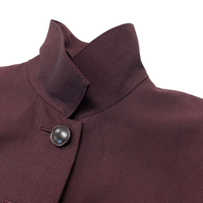 Dior Long Sleeve Shirt Jacket Mohair Blend Wine — view 7