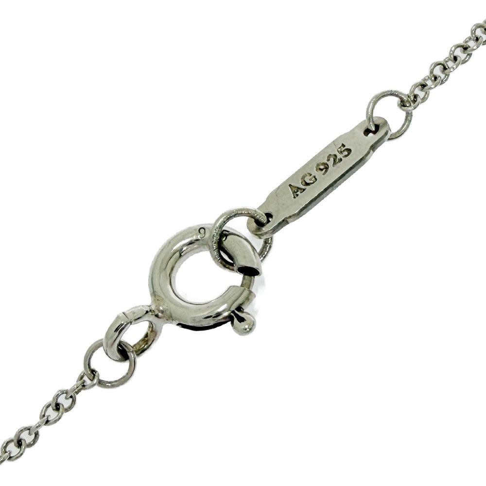 Tiffany & Co Silver Enamel Heart Lock Necklace — view 6