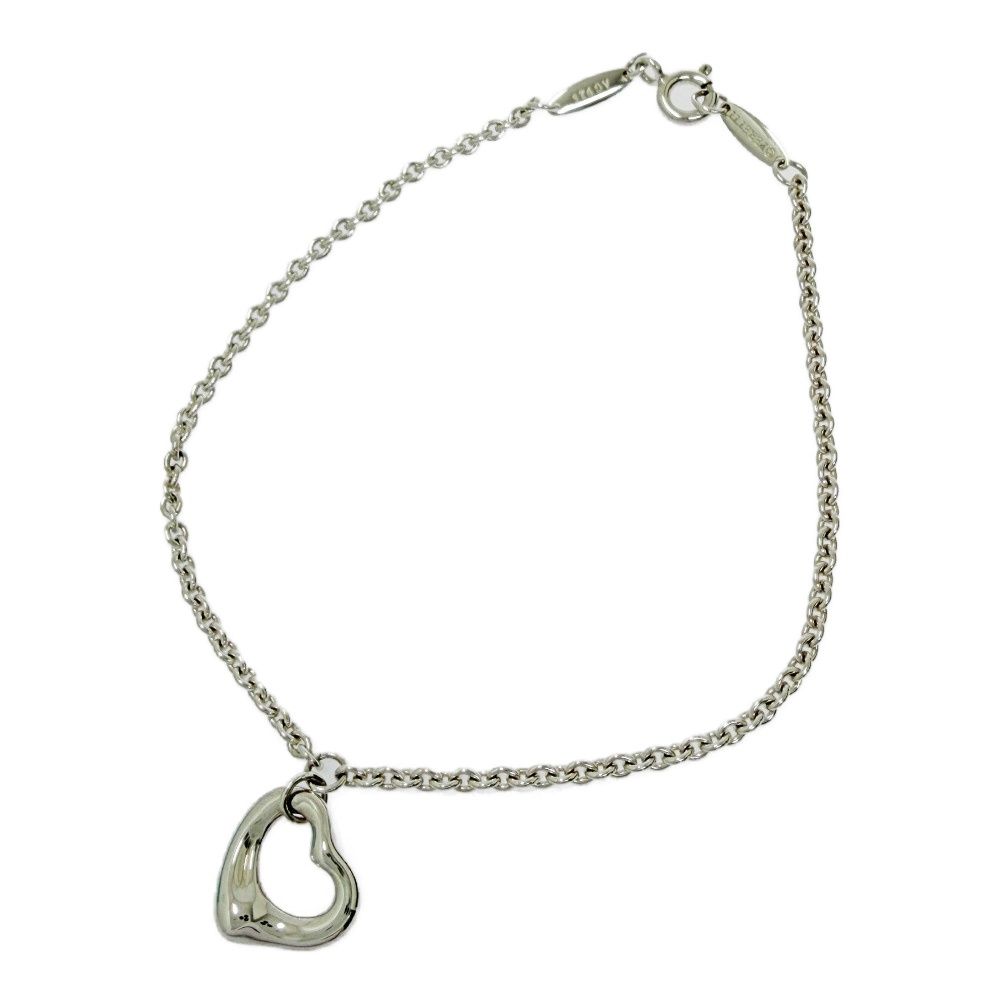 Tiffany & Co Silver Elsa Peretti Open Heart Bracelet