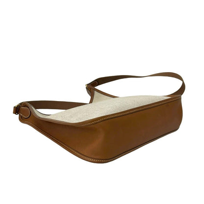 Hermes Vintage Vespa PM Toile H Buffalo Leather Shoulder Bag Natural — view 7