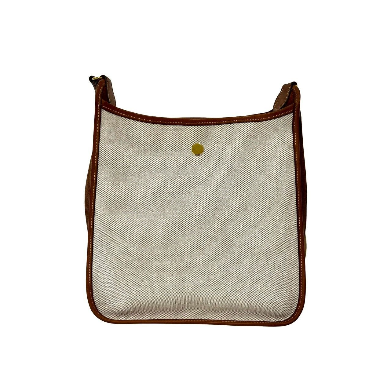 Hermes Vintage Vespa PM Toile H Buffalo Leather Shoulder Bag Natural — view 3