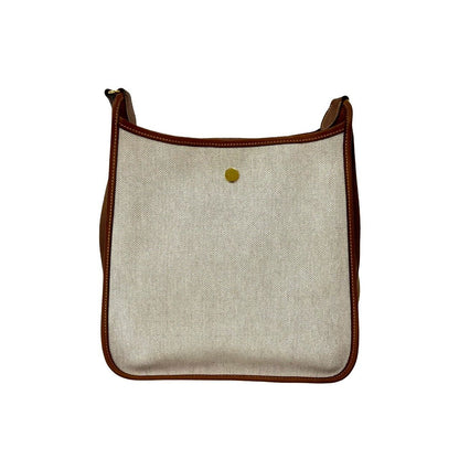Hermes Vintage Vespa PM Toile H Buffalo Leather Shoulder Bag Natural — view 3