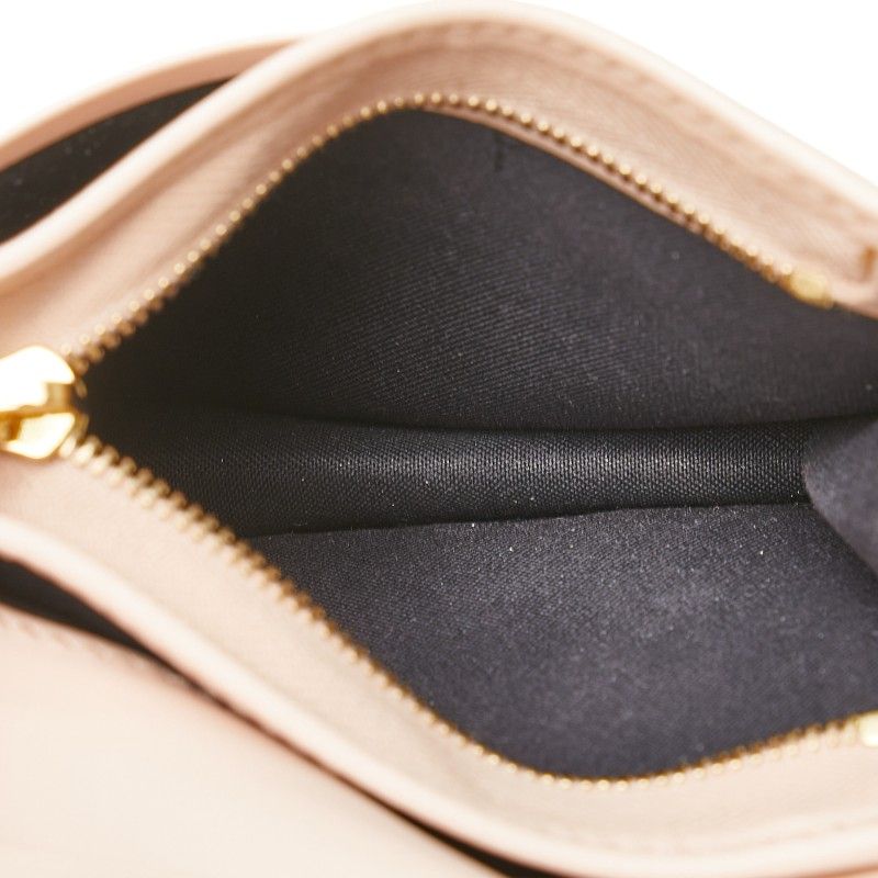 Fendi Logo Bifold Wallet Pink Black Leather — view 7