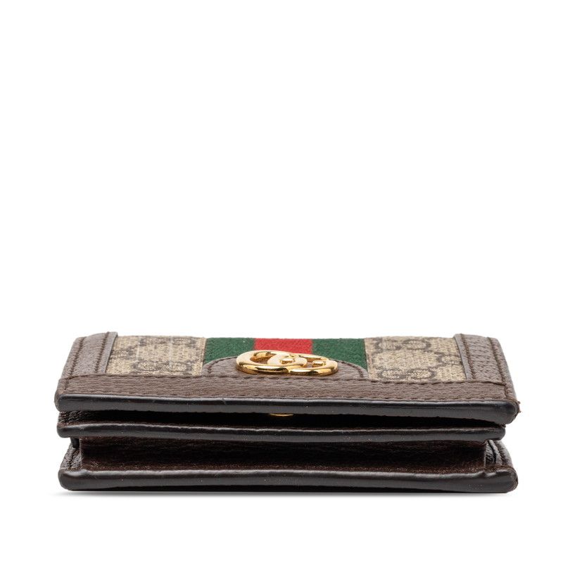 Gucci Ophidia GG Supreme Bifold Wallet Compact Beige Multicolor Leather — view 3