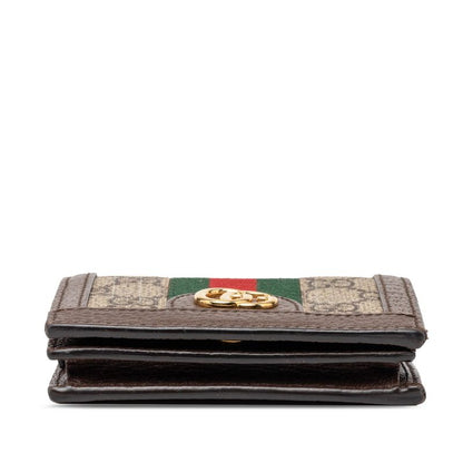 Gucci Ophidia GG Supreme Bifold Wallet Compact Beige Multicolor Leather — view 3