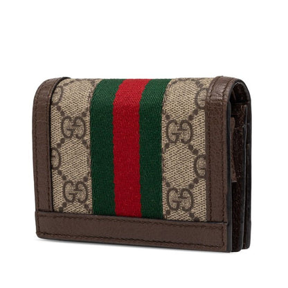 Gucci Ophidia GG Supreme Bifold Wallet Compact Beige Multicolor Leather — view 2