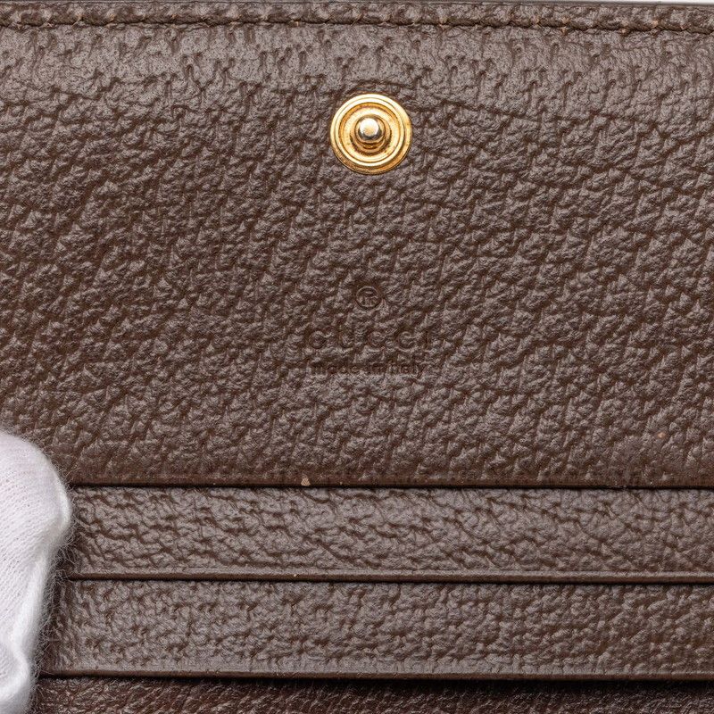 Gucci Ophidia GG Supreme Bifold Wallet Compact Beige Multicolor Leather — view 7