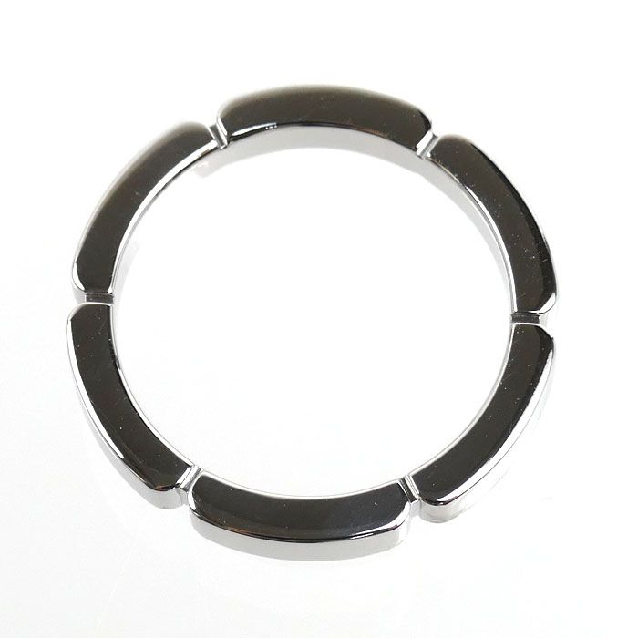 Cartier 18K White Gold Maillon Panthere Diamond Ring — view 4