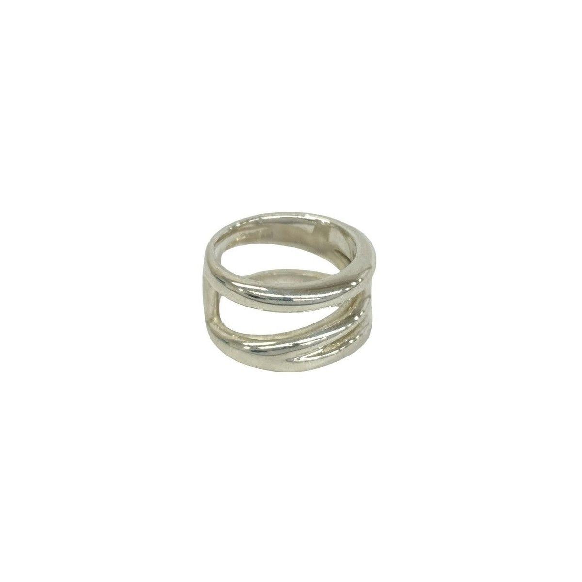 Tiffany & Co Vintage Diagonal Ring 925 Sterling Silver — view 5