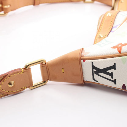 Louis Vuitton Shoulder Bag Monogram Multicolor Blanc Canvas Leather Boulogne — view 8