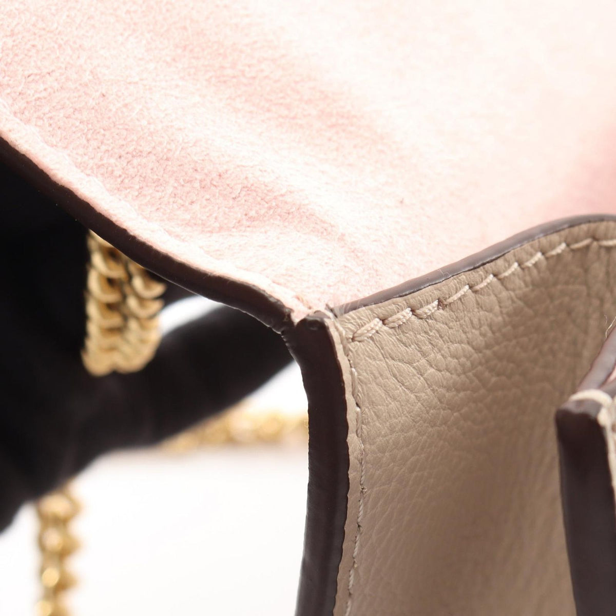 Louis Vuitton Shoulder Bag My Lockme Gray Leather Chain — view 7