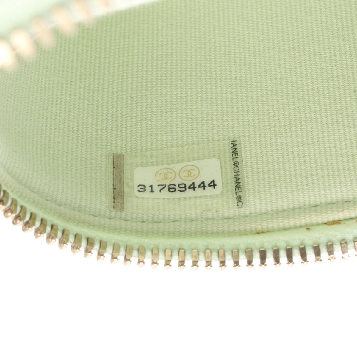 Chanel Shoulder Bag Quilted Yellow Green Caviar Leather Mini Vanity 2-Way Chain — view 5