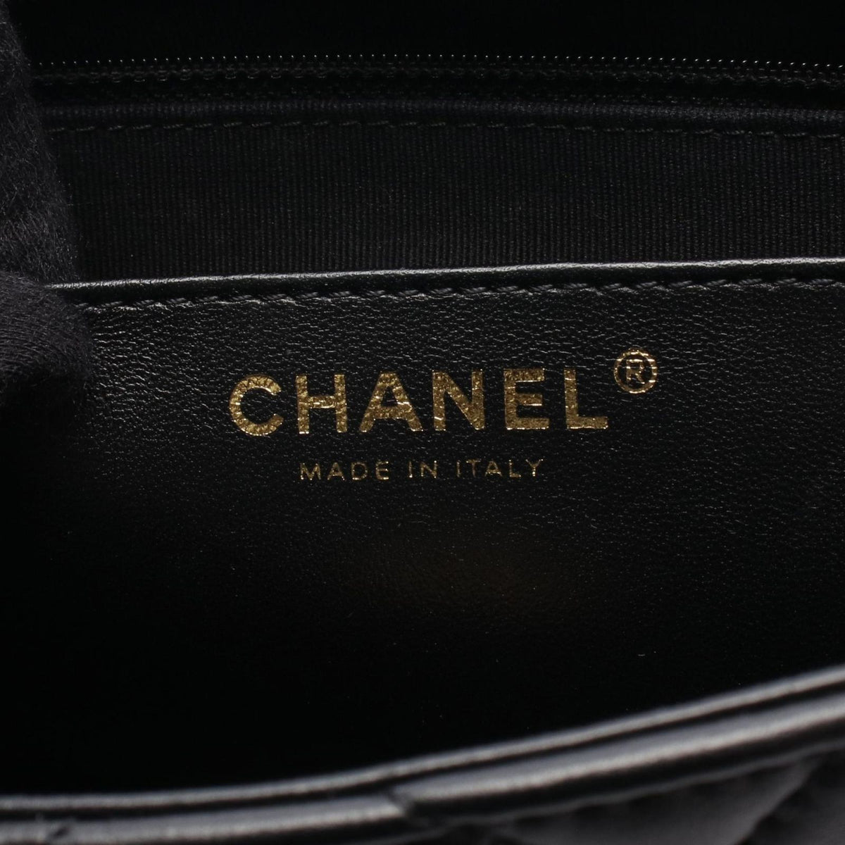 Chanel Shoulder Bag Quilted Black Lambskin Chain — view 4
