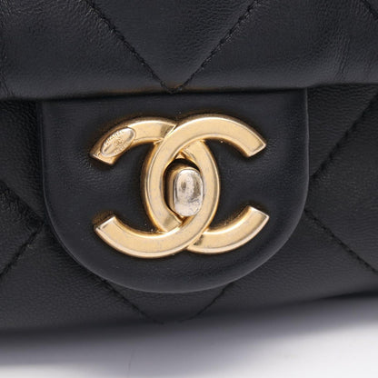 Chanel Shoulder Bag Quilted Black Lambskin Chain — view 7