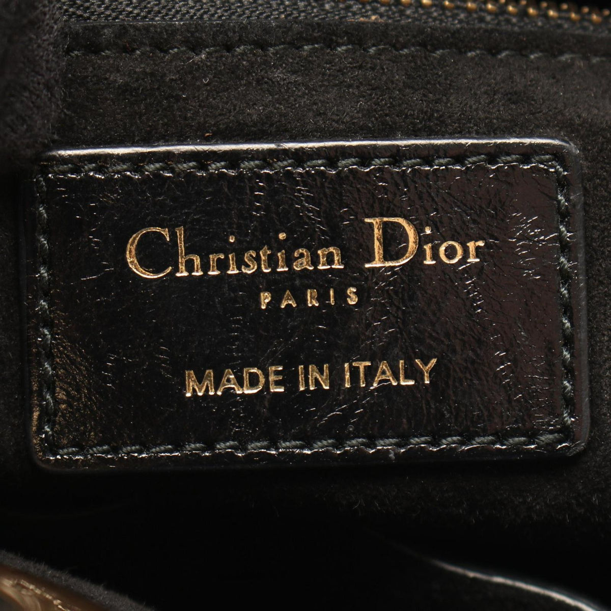 Dior Handbag Lady Dior Small Cannage 2-Way Black Leather Tote Bag — view 4