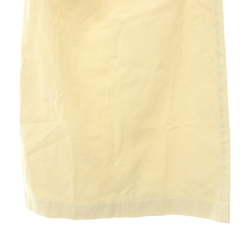 Celine Tight Skirt Long Logo Button Cotton 38 Ivory — view 4