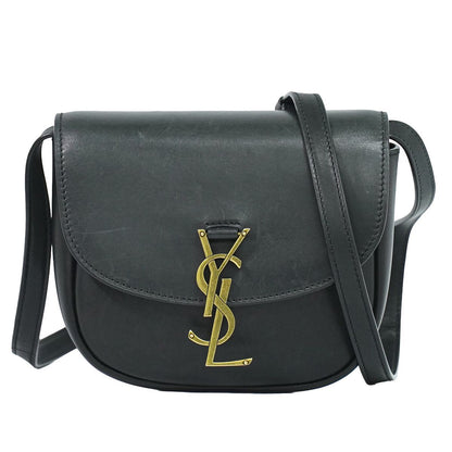 Saint Laurent YSL Kaia Small Satchel Shoulder Bag Pochette Leather Black