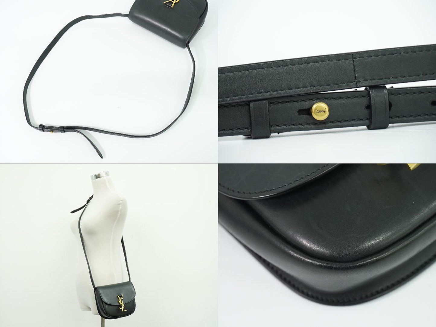 Saint Laurent YSL Kaia Small Satchel Shoulder Bag Pochette Leather Black — view 6