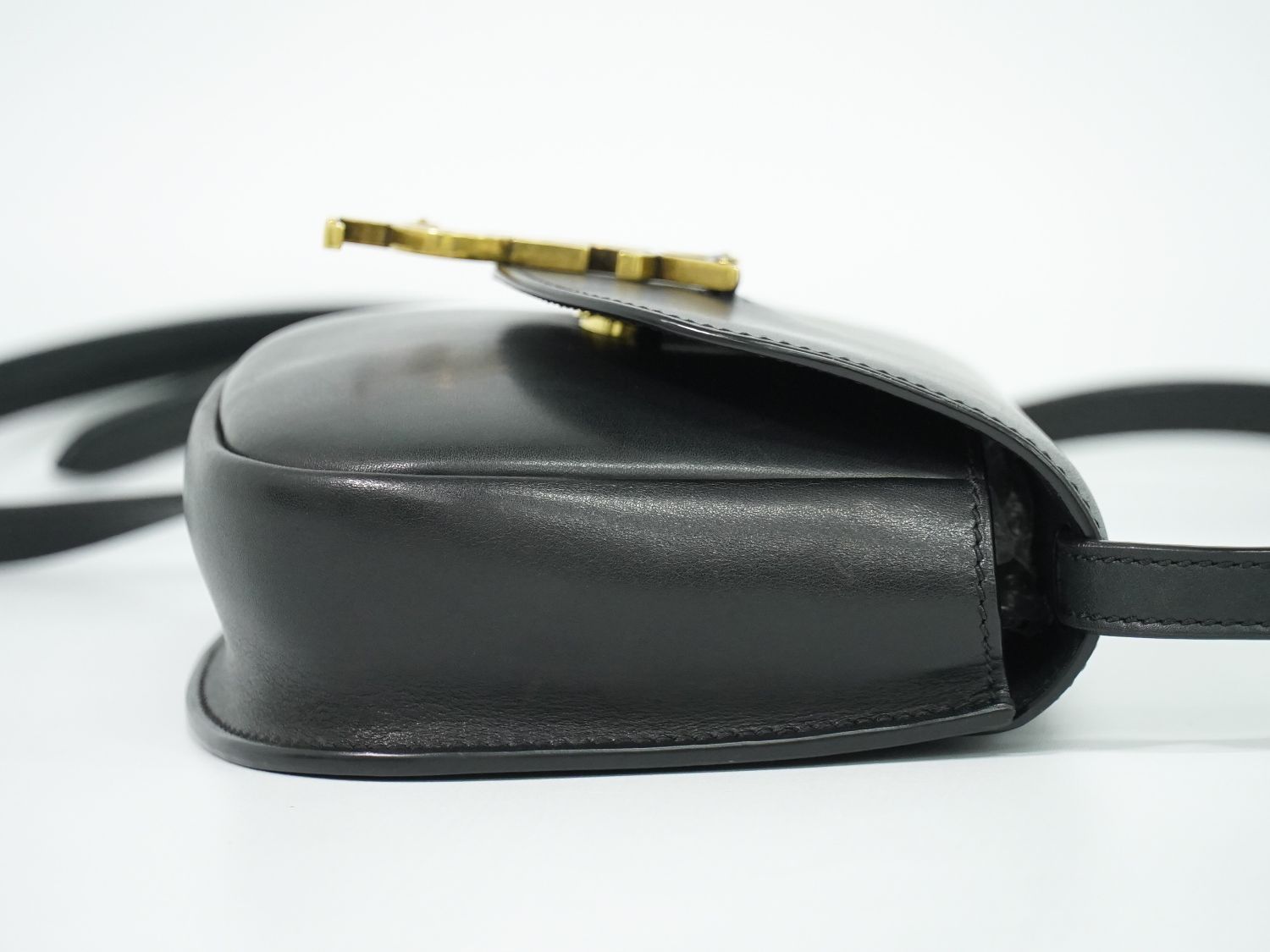 Saint Laurent YSL Kaia Small Satchel Shoulder Bag Pochette Leather Black — view 4