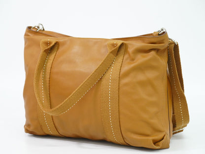 Hermes Caravan Horizontal MM 2-Way Shoulder Bag Tote Leather Brown — view 2