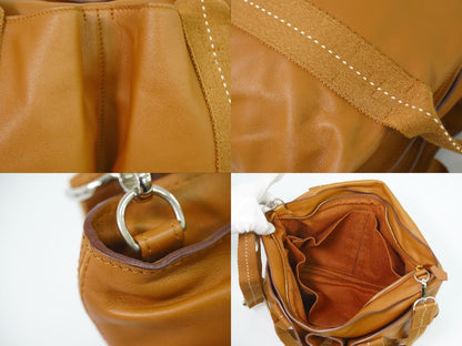 Hermes Caravan Horizontal MM 2-Way Shoulder Bag Tote Leather Brown — view 7