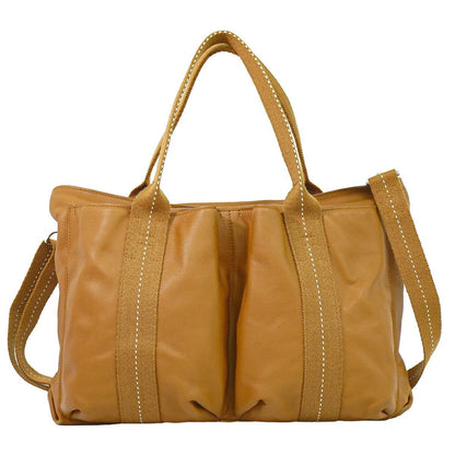 Hermes Caravan Horizontal MM 2-Way Shoulder Bag Tote Leather Brown