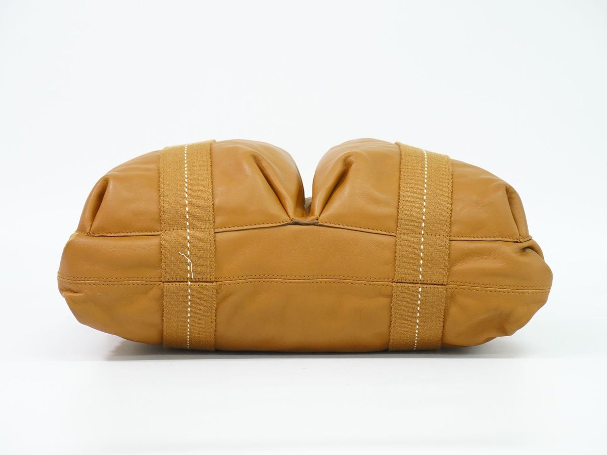 Hermes Caravan Horizontal MM 2-Way Shoulder Bag Tote Leather Brown — view 3