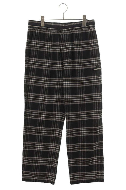 Chrome Hearts Cross Leather Patch After School Flannel Check Pants Pattern Long