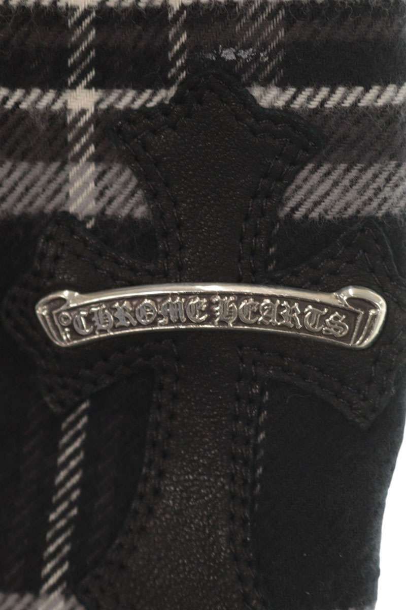 Chrome Hearts Cross Leather Patch After School Flannel Check Pants Pattern Long — view 3