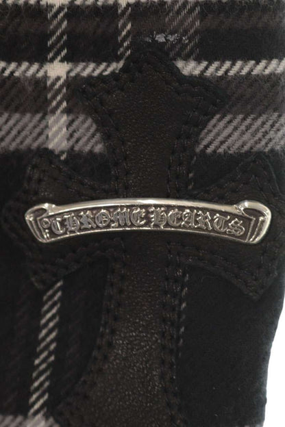 Chrome Hearts Cross Leather Patch After School Flannel Check Pants Pattern Long — view 3