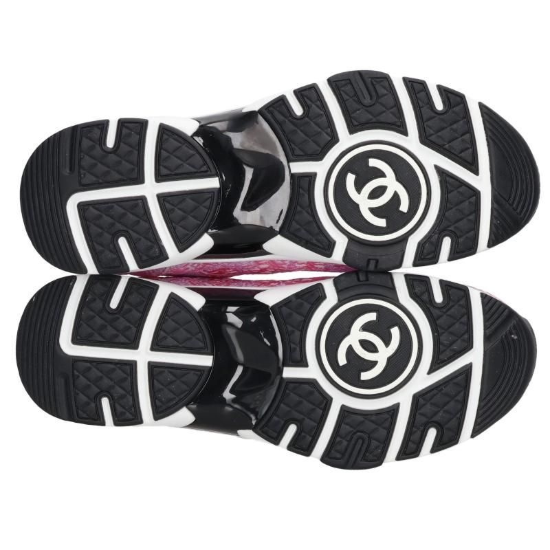 Chanel CC Logo Fabric Sneakers — view 3
