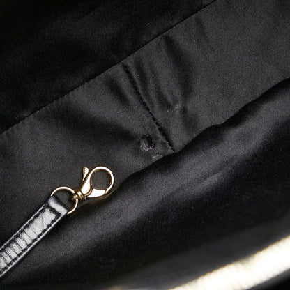 Chanel Quilted CC Logo Tote Shoulder Bag Black Caviar Leather — view 4