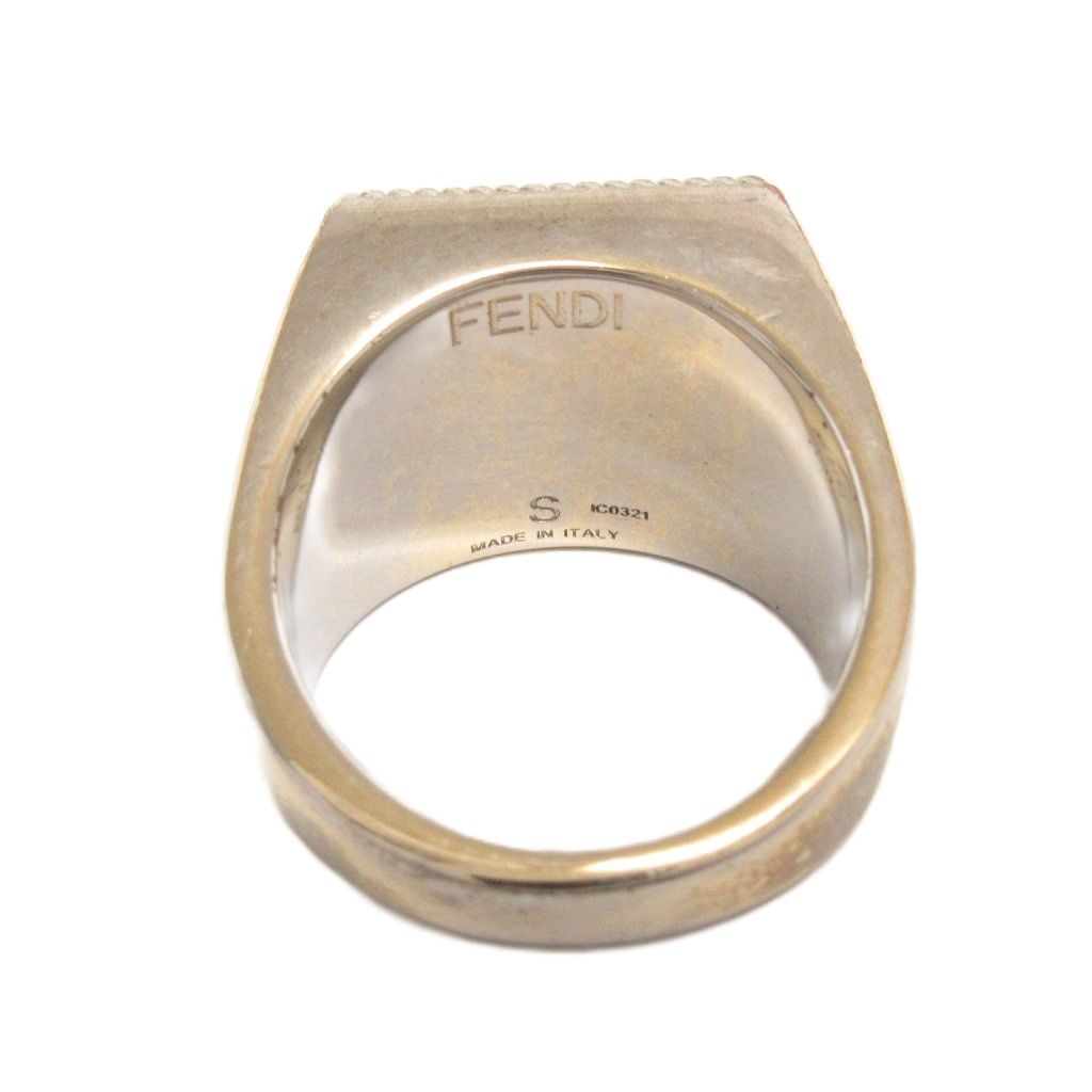 Fendi Ring FF Logo S Silver — view 3