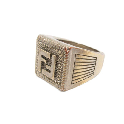 Fendi Ring FF Logo S Silver — view 2