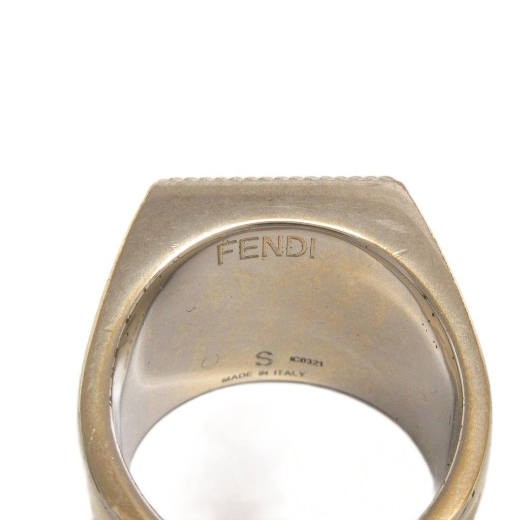 Fendi Ring FF Logo S Silver — view 6