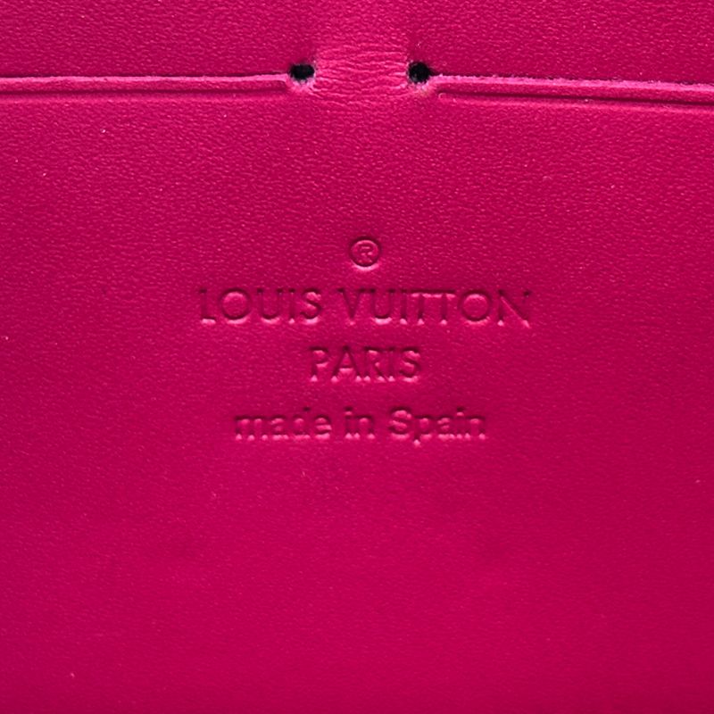 Louis Vuitton Wallet Monogram Ikat Flower Vernis Zippy Rose Indien Pink — view 5