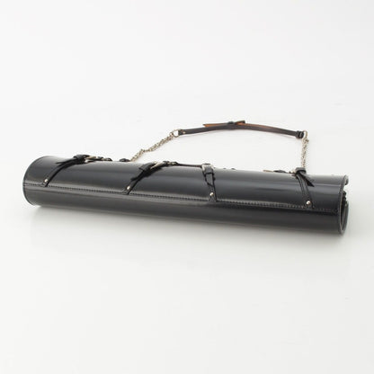 Dior Galiano Era Leather Bondage Chain Shoulder Bag Black — view 5