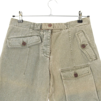 Chanel 02P Denim Cropped Cargo Pants Khaki 36 — view 3
