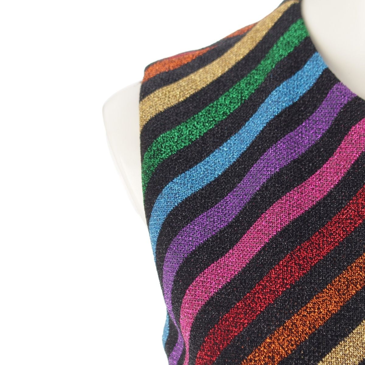 Gucci Lame Knit Sleeveless Dress Rainbow — view 6
