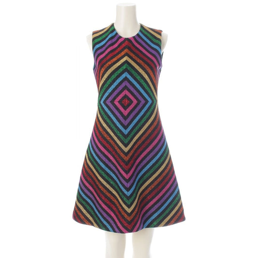 Gucci Lame Knit Sleeveless Dress Rainbow