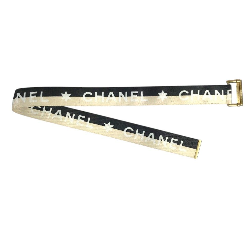 Chanel Belt CC Logo Canvas Leather Black — view 5
