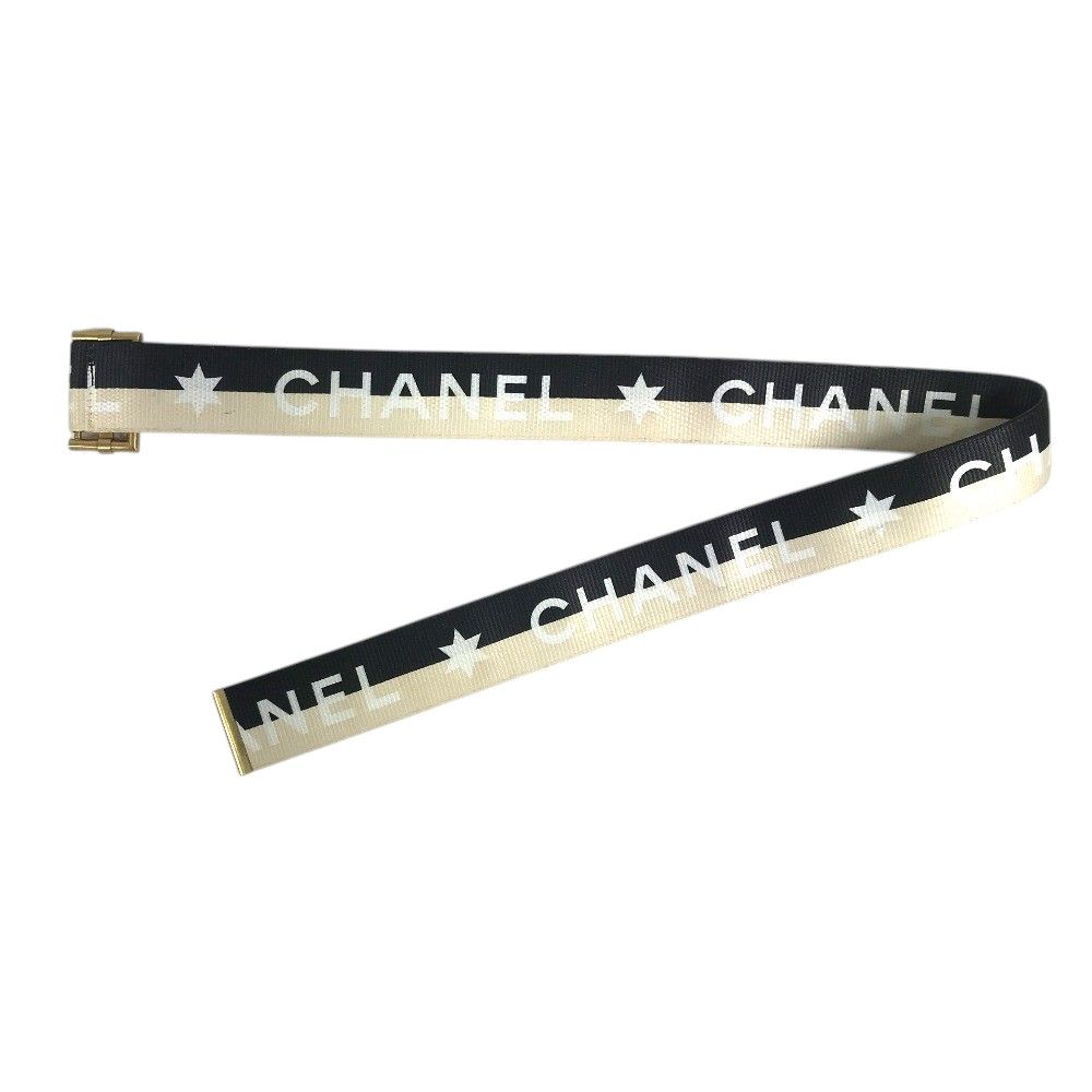 Chanel Belt CC Logo Canvas Leather Black — view 7